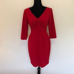 Bombshell Calvin Klein red “wiggle” dress. Size 4